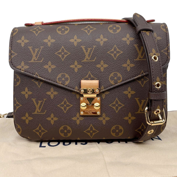 LOUIS VUITTON Metis Pochette Monogram Canvas Crossbody Bag Brown
