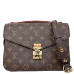 LOUIS VUITTON Metis Pochette Monogram Canvas Crossbody Bag Brown