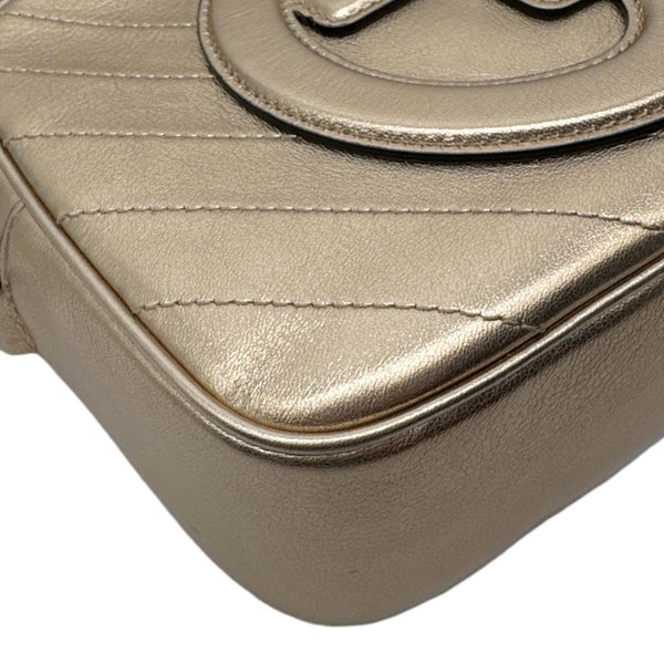 GUCCI Blondie Small Leather Camera Crossbody Bag Gold 742360