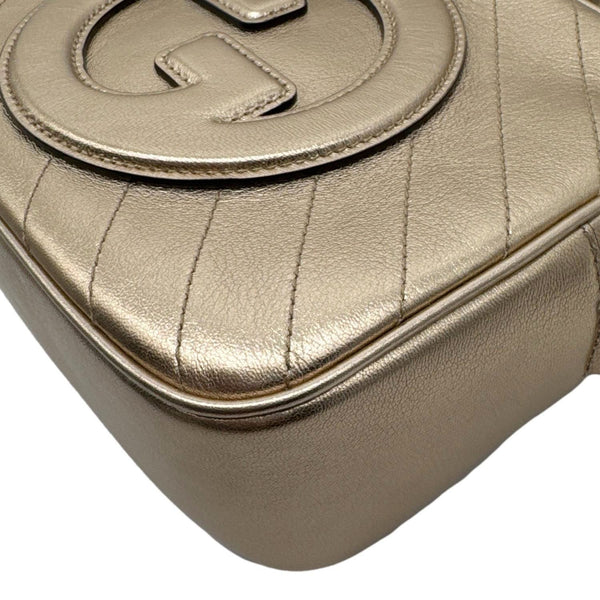 GUCCI Blondie Small Leather Camera Crossbody Bag Gold 742360
