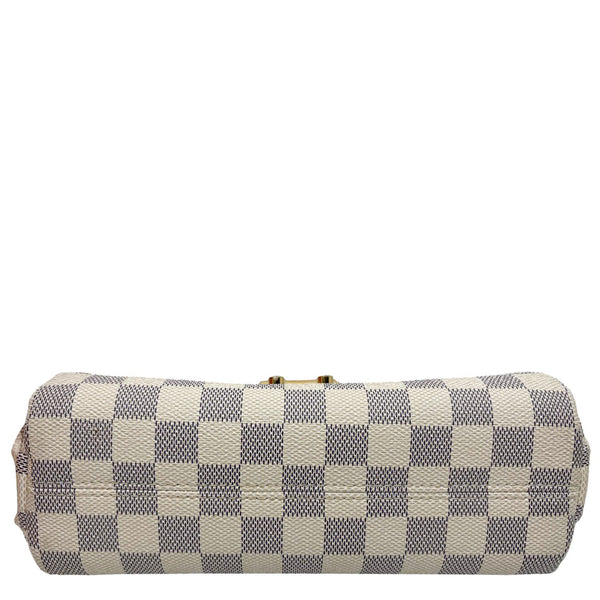 LOUIS VUITTON Croisette Damier Azur Satchel Crossbody Bag Rose Ballerine
