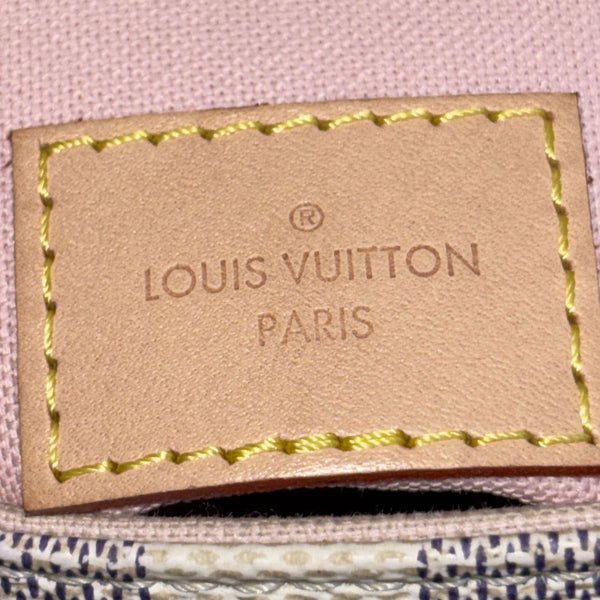 LOUIS VUITTON Croisette Damier Azur Satchel Crossbody Bag Rose Ballerine