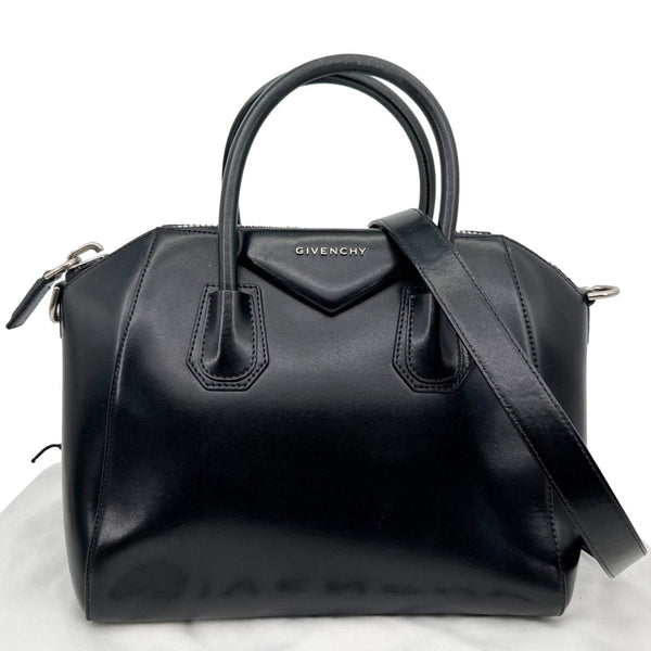 GIVENCHY Antigona Small Box Leather Shoulder Bag Black