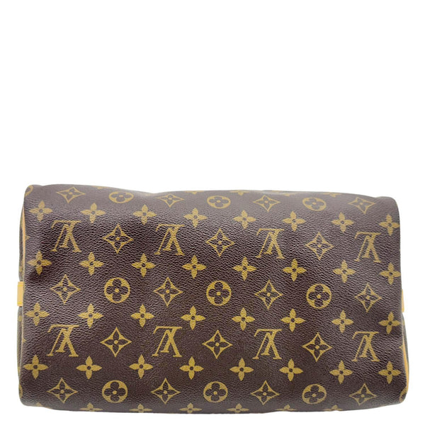 LOUIS VUITTON Speedy 30 Bandouliere Monogram Canvas Crossbody Bag Brown