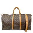 LOUIS VUITTON Keepall 55 Bandouliere Monogram Canvas Travel Bag Brown