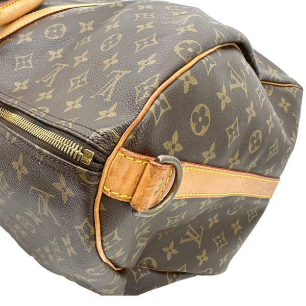 LOUIS VUITTON Keepall 55 Bandouliere Monogram Canvas Travel Bag Brown