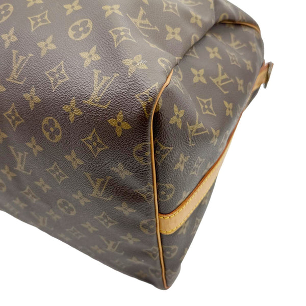 LOUIS VUITTON Keepall 55 Bandouliere Monogram Canvas Travel Bag Brown