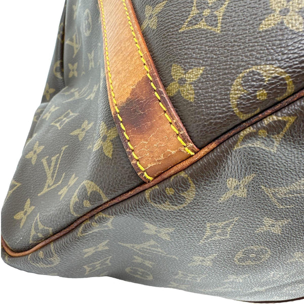 LOUIS VUITTON Keepall 55 Bandouliere Monogram Canvas Travel Bag Brown