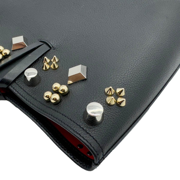 CHRISTIAN LOUBOUTIN Cabata Stud-Embellished Leather Tote Bag Black