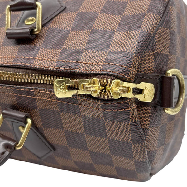 LOUIS VUITTON Speedy 30 Monogram Canvas Satchel Shoulder Bag Brown