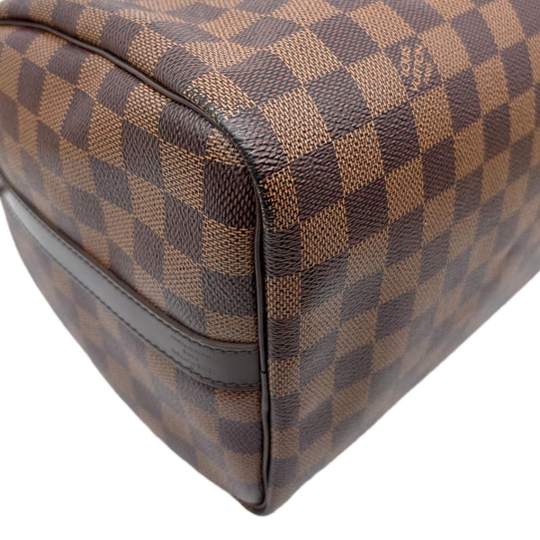LOUIS VUITTON Speedy 30 Monogram Canvas Satchel Shoulder Bag Brown