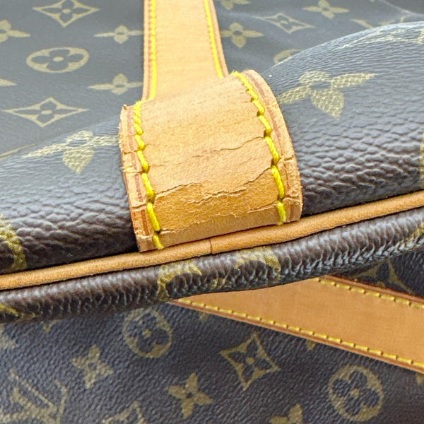 LOUIS VUITTON Keepall 55 Bandouliere Monogram Canvas Travel Bag Brown