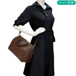 LOUIS VUITTON Speedy 30 Monogram Canvas Satchel Shoulder Bag Brown
