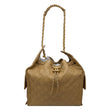 CHANEL 25 Medium Quilted Caviar Leather Shoulder Bag Biege