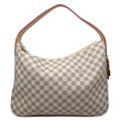 LOUIS VUITTON Slouchy MM Damier Azur Hobo Bag White