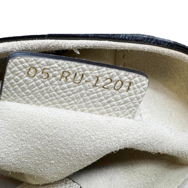 CHRISTIAN DIOR Saddle Leather Satchel Shoulder Bag Off White