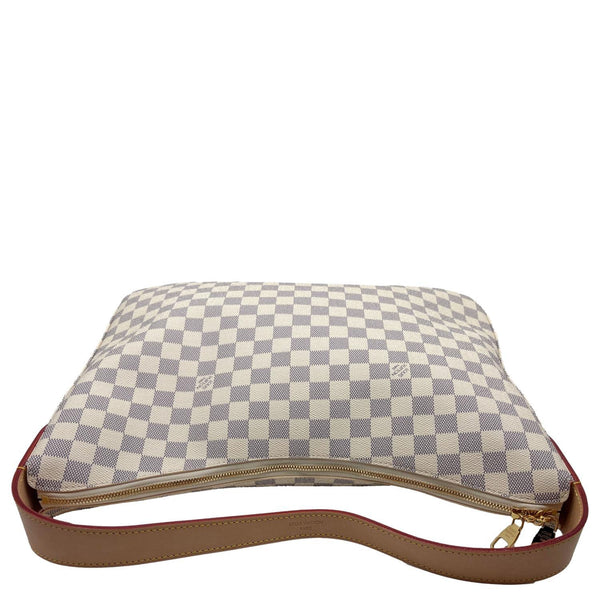 LOUIS VUITTON Slouchy MM Damier Azur Hobo Bag White