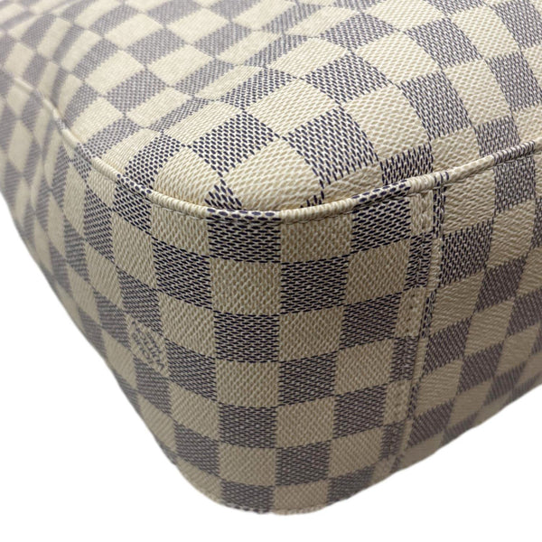LOUIS VUITTON Slouchy MM Damier Azur Hobo Bag White