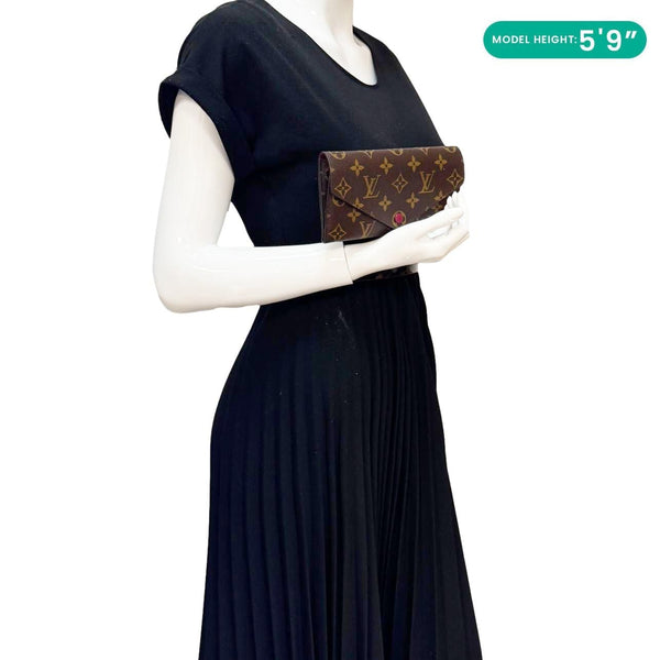 LOUIS VUITTON Josephine Monogram Canvas Wallet Brown