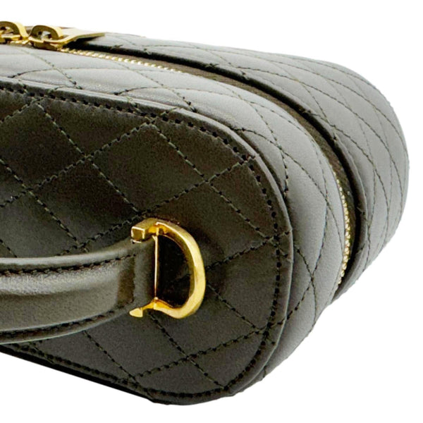 YVES SAINT LAURENT Gaby Vanity Quilted Leather Crossbody Bag Olive