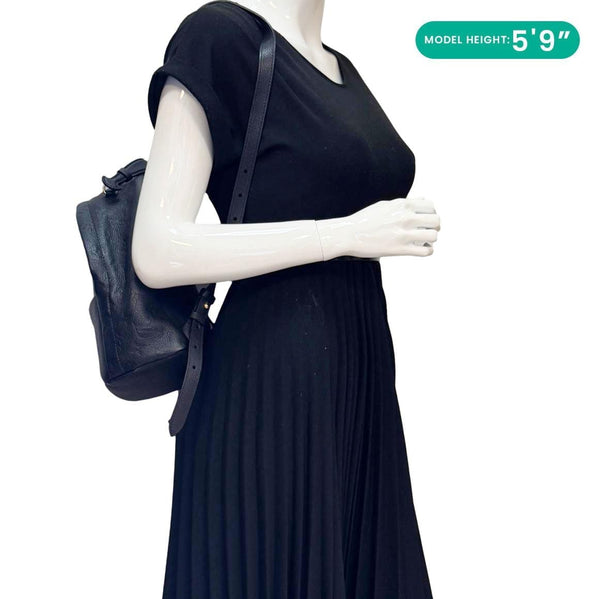 LOUIS VUITTON Sorbonne Monogram Empreinte Leather Backpack Black