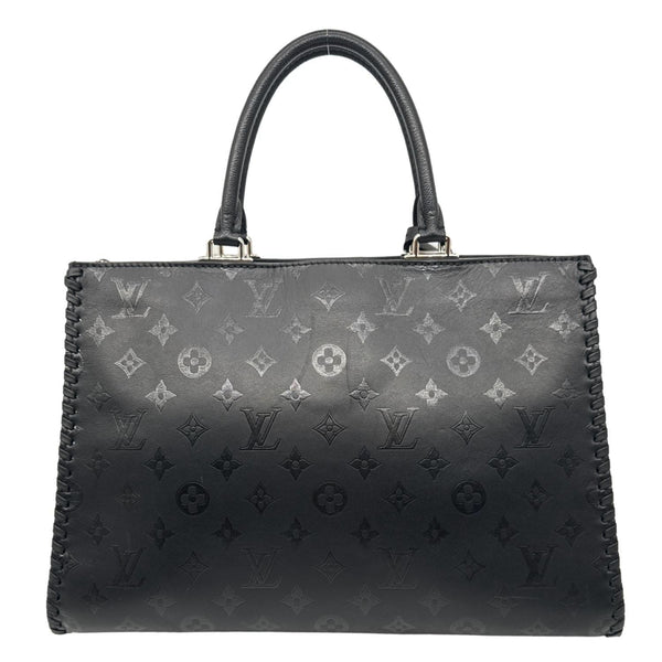 LOUIS VUITTON Very Zipped Monogram Cuir Plume Tote Bag Black
