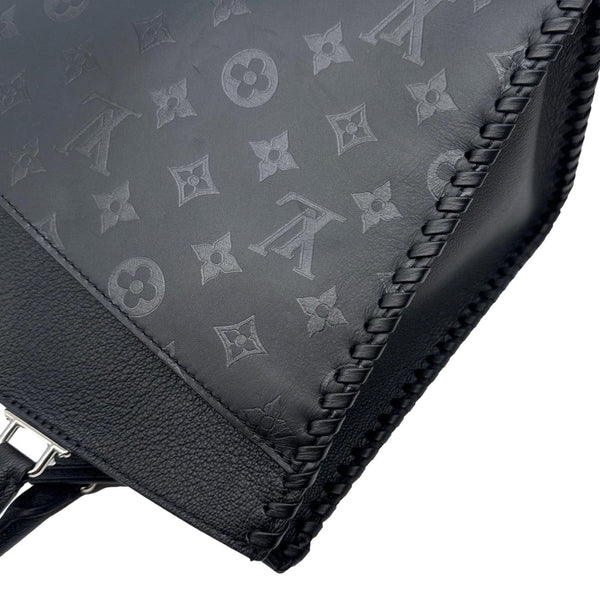 LOUIS VUITTON Very Zipped Monogram Cuir Plume Tote Bag Black