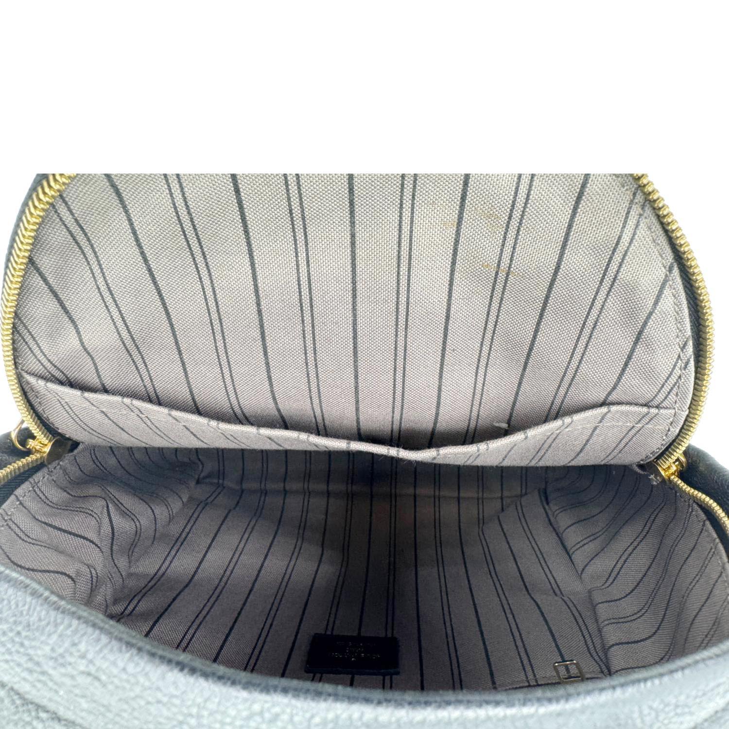 louis vuitton backpack sorbonne monogram empreinte LOUIS VUITTON Sorbonne Monogram Empreinte Leather Backpack Black