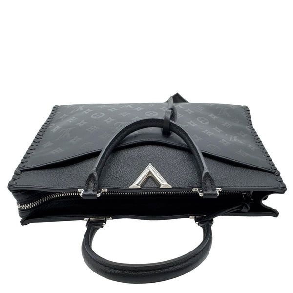 LOUIS VUITTON Very Zipped Monogram Cuir Plume Tote Bag Black