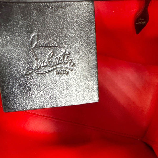 CHRISTIAN LOUBOUTIN Paloma Mini Leather Tote Shoulder Bag Black