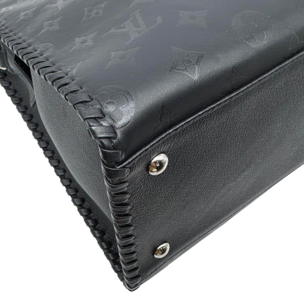 LOUIS VUITTON Very Zipped Monogram Cuir Plume Tote Bag Black