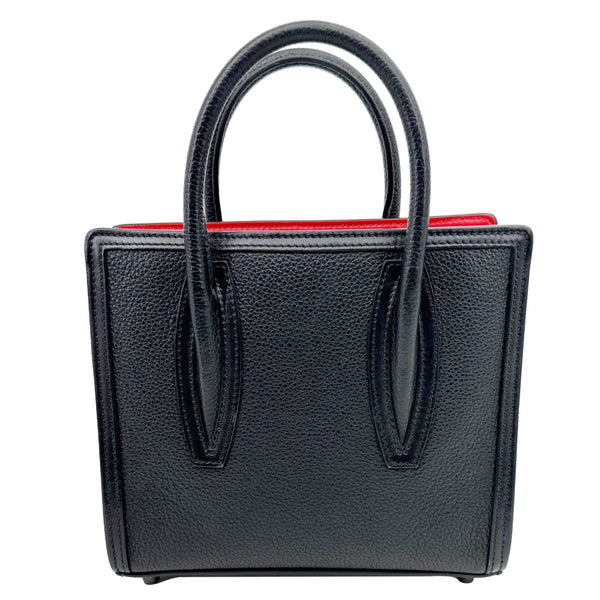CHRISTIAN LOUBOUTIN Paloma Mini Leather Tote Shoulder Bag Black
