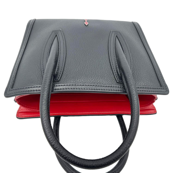 CHRISTIAN LOUBOUTIN Paloma Mini Leather Tote Shoulder Bag Black