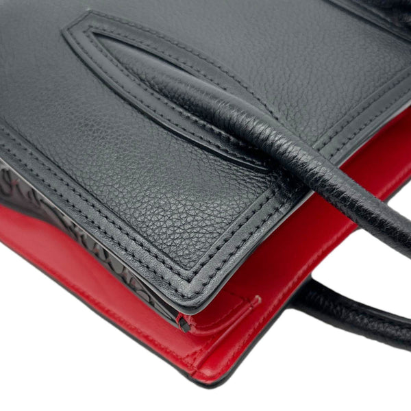 CHRISTIAN LOUBOUTIN Paloma Mini Leather Tote Shoulder Bag Black