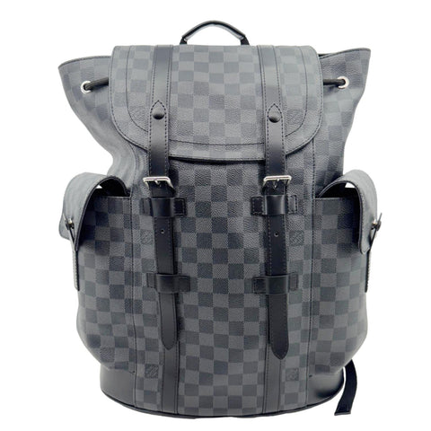 LOUIS VUITTON Christopher PM Damier Graphite Backpack Bag Black