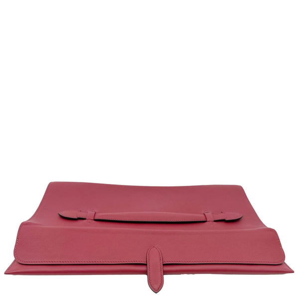 HERMES Pliplat Swift Leather Clutch Red