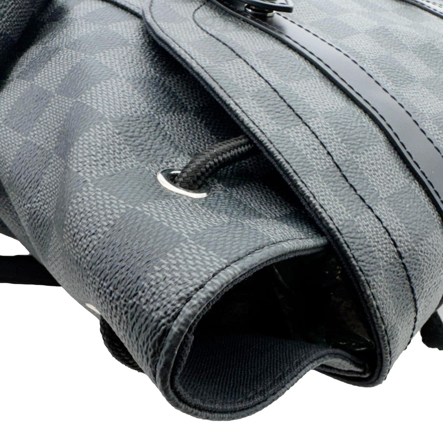 louis vuitton backpack christopher pm inside bag LOUIS VUITTON Christopher PM Damier Graphite Backpack Bag Black