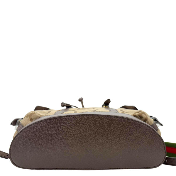 GUCCI Monogram Jumbo GG Canvas Backpack Brown 678829
