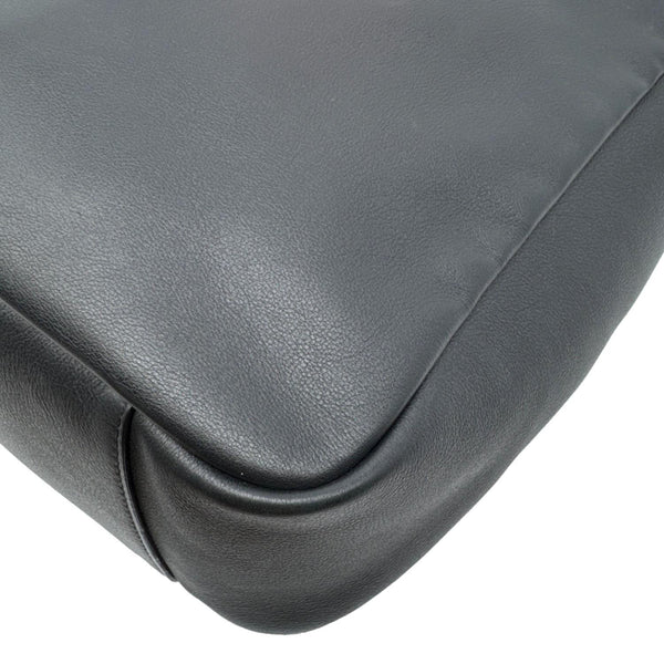 YVES SAINT LAURENT Le 5 a 7 Large Supple Calfskin Leather Soft Hobo Bag Black