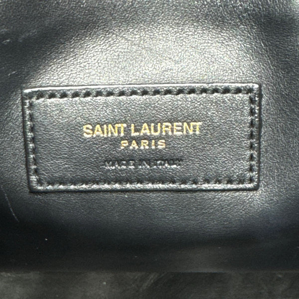 YVES SAINT LAURENT Le 5 a 7 Large Supple Calfskin Leather Soft Hobo Bag Black