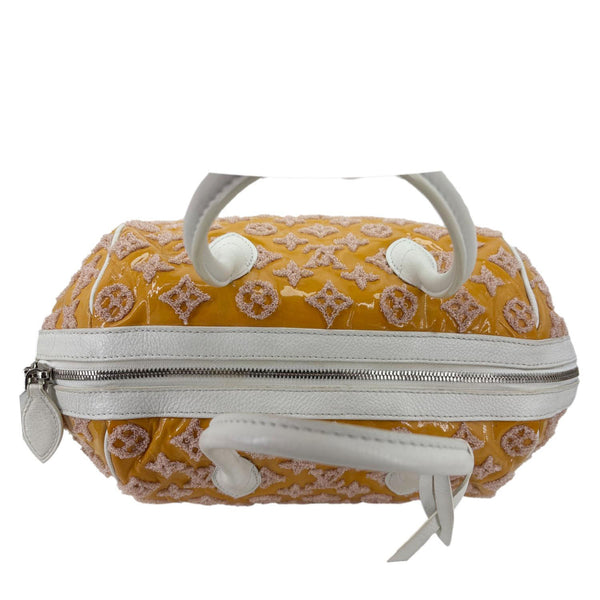 LOUIS VUITTON Speedy Round Monogram Bouclettes Satchel Bag Yellow
