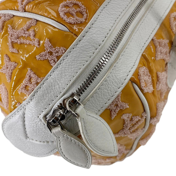 LOUIS VUITTON Speedy Round Monogram Bouclettes Satchel Bag Yellow