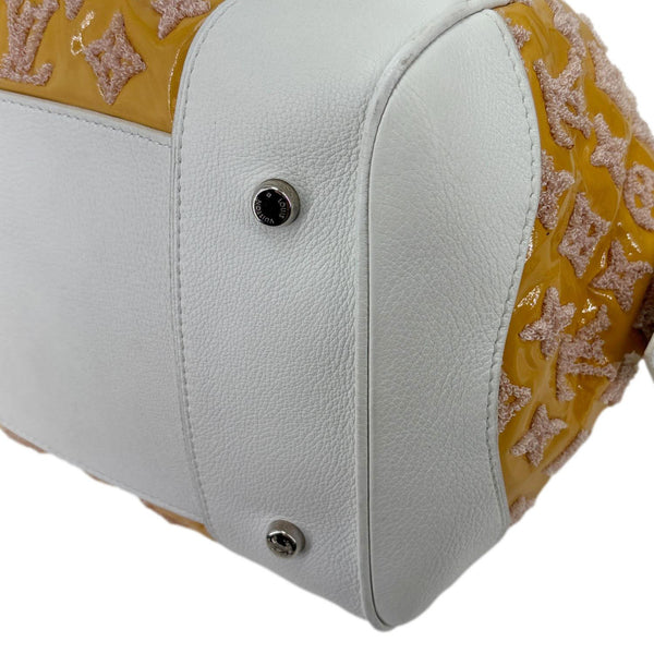 LOUIS VUITTON Speedy Round Monogram Bouclettes Satchel Bag Yellow