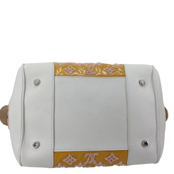 LOUIS VUITTON Speedy Round Monogram Bouclettes Satchel Bag Yellow