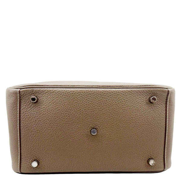HERMES Lindy 30 Taurillon Clemence Leather Shoulder Bag Taupe