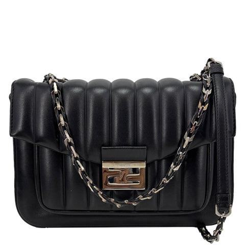 FENDI Leather Baguette Bag Black