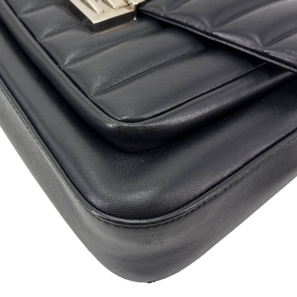 FENDI Leather Baguette Bag Black