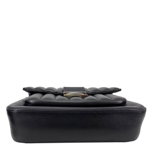 FENDI Leather Baguette Bag Black