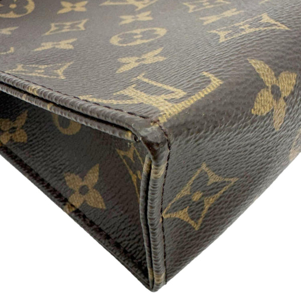 LOUIS VUITTON Toiletry Pouch 19 Monogram Canvas Clutch Brown