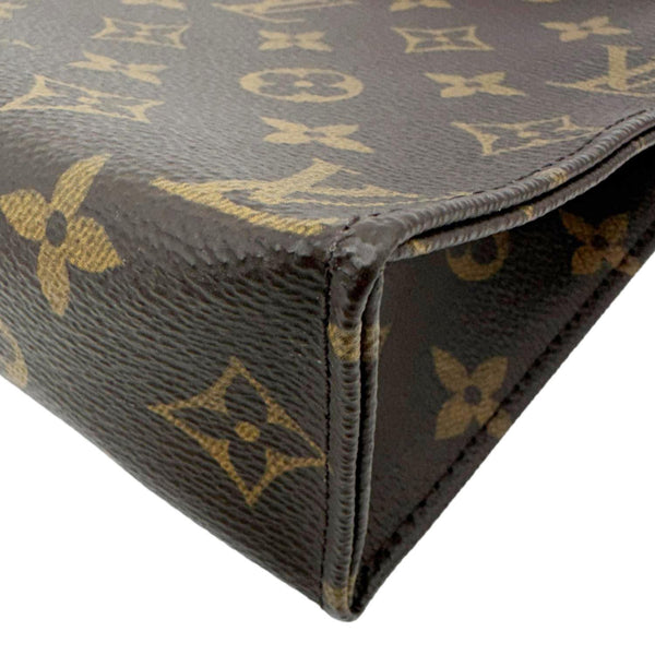 LOUIS VUITTON Toiletry Pouch 19 Monogram Canvas Clutch Brown